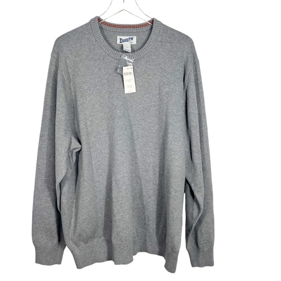 DULUTH Men's XL Grey Strongarm Crewneck Cotton Sweater - Picture 1 of 9